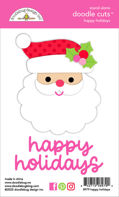 Doodlebug Doodle Cuts Dies-Happy Holidays - 5A003D7G-1H9J3 - 842715089792
