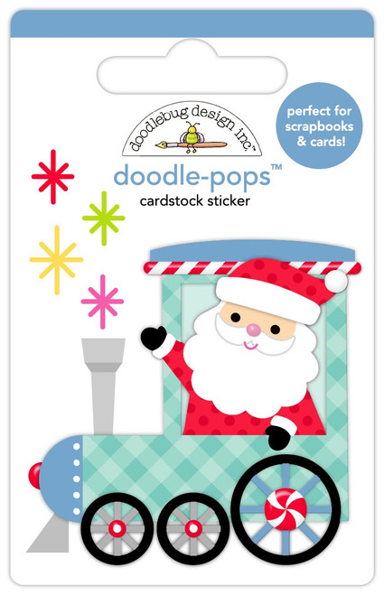 Doodlebug Doodle-Pops 3D Stickers-Santa's On His Way - 5A003D7K-1H9J6 - 842715089624