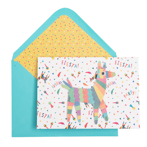 3 Pack - American Crafts Greeting Card W/Enevelope-Fiesta Pinata - 5A002NKC-1GQ10