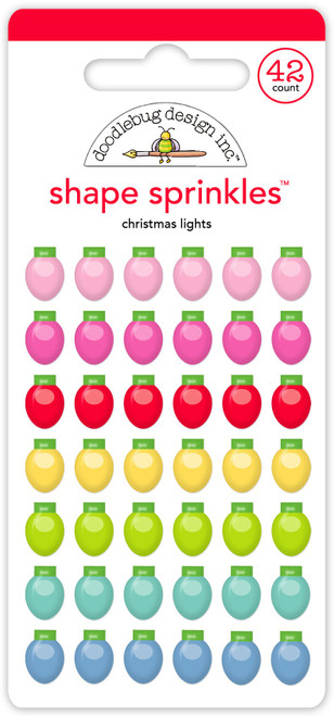 Doodlebug Sprinkles Adhesive Glossy Enamel Dots-Christmas Lights - 5A003D9V-1H9J8 - 842715089525