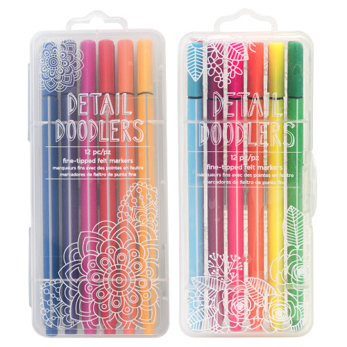3 Pack - American Crafts Felt Tip Drawing Pens-Assorted Colors - 5A002Q7R-1GRSR - 718813190251