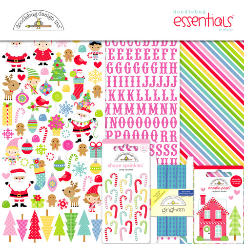 Doodlebug Essentials Page Kit 12"X12"-Oh What Fun - 5A003D7H-1H9JQ - 842715090033
