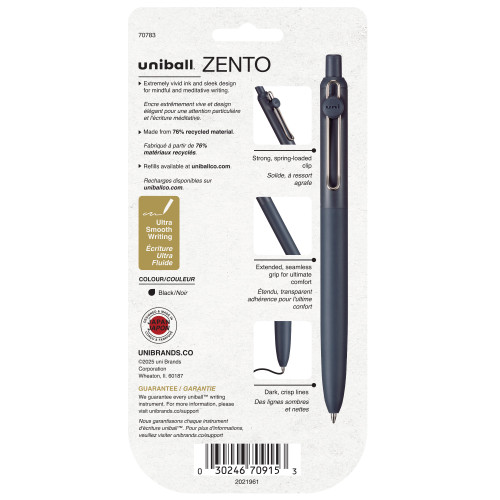 Uni-Ball Zento, 0.7mm, Macrame 4CT-Black - 5A0039DG-1H8KK