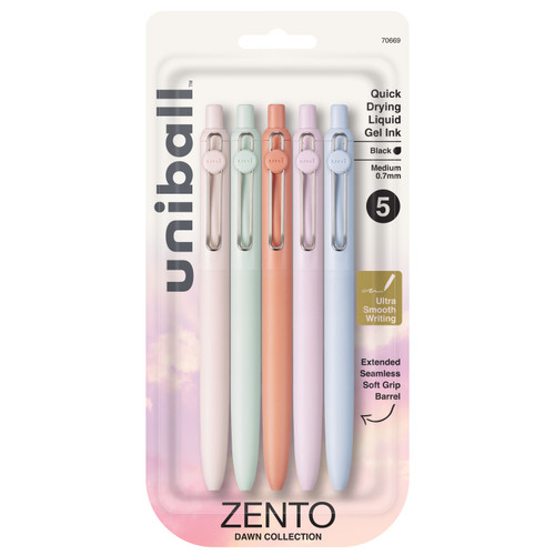 Uni-Ball Zento, 0.7mm, Dawn, 5CT-Black - 5A0039DF-1H8KL - 030246706695