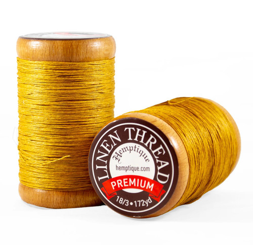 Hemptique Flax Linen Thread 0.6MM-Gold - 5A003CLQ-1H8XH - 602581055723