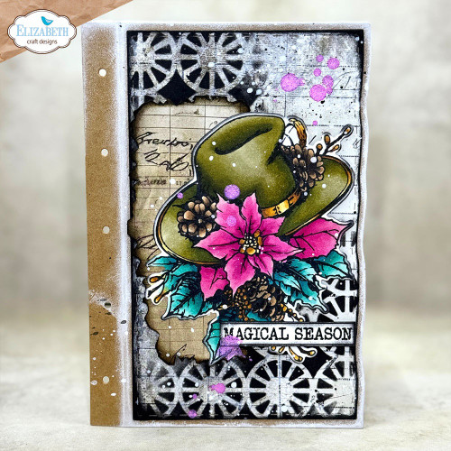 Elizabeth Craft Stamp And Die Set-Deck The Halls - 5A003CLG-1H8X1