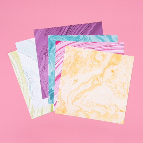 Colorbok 78lb Single-Sided Printed Cardstock 12"X12" 30/Pkg-Marble - 71876B
