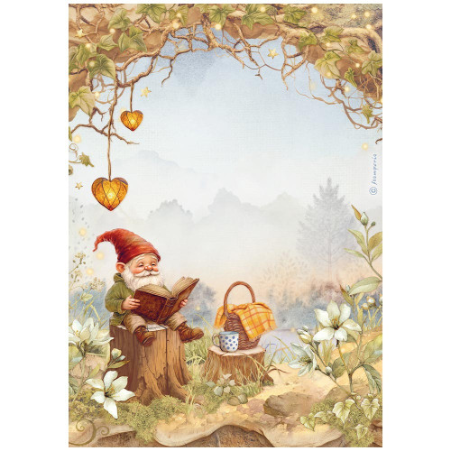 6 Pack - Stamperia Whispering Woods Rice Paper Sheet A4-Gnome - 5A003751-1H86K - 5993110046844