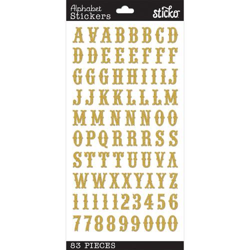 Sticko Alphabet Stickers-Carnival Gold - E5238163 - 015586793345
