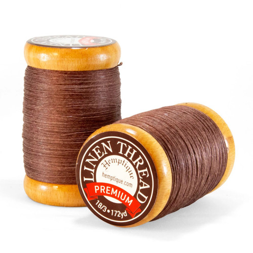 2 Pack - Hemptique Flax Linen Thread 0.6MM-Brown - 5A003CLQ-1H8XK - 602581055716