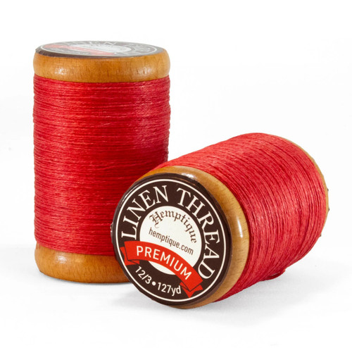 2 Pack - Hemptique Flax Linen Thread 1MM-Red - 5A003CLR-1H8XP - 602573271353
