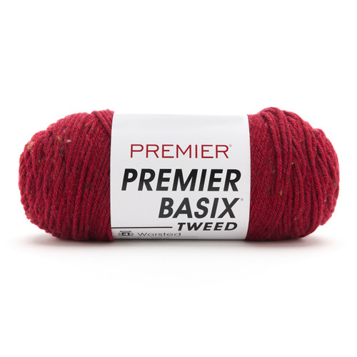 Premier Basix Tweed Yarn-Garnet Tweed - 2003-1H983 - 840166865866