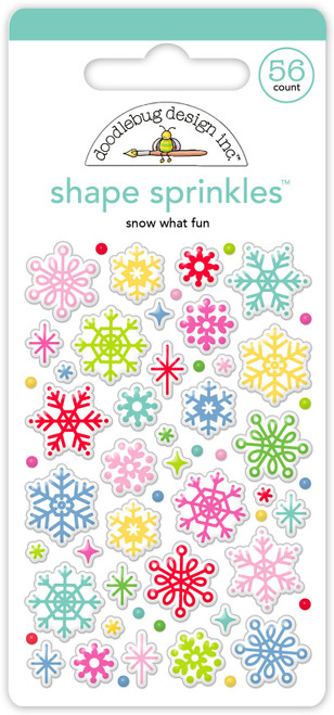 3 Pack - Doodlebug Sprinkles Adhesive Glossy Enamel Dots-Snow What Fun - 5A003D9M-1H9JP - 842715089532