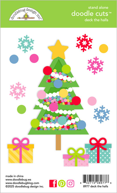 Doodlebug Doodle Cuts Dies-Deck The Halls - 5A003D80-1H9HB - 842715089778