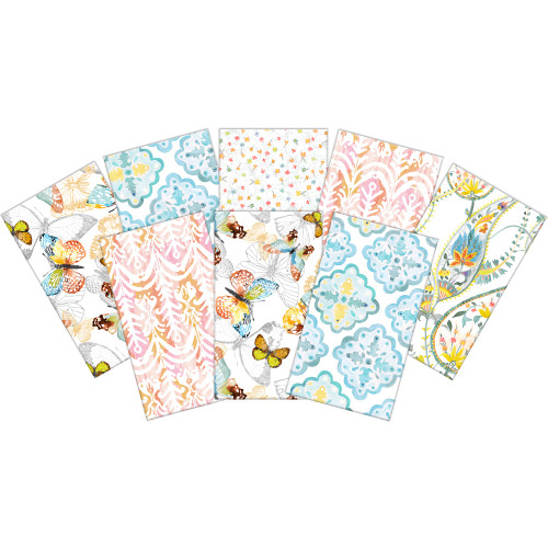12 Pack - Fabric Palette Fat Eighths Assortment 9"X21" 1/Pkg-Assorted Designs And Colors - MDF8ASST