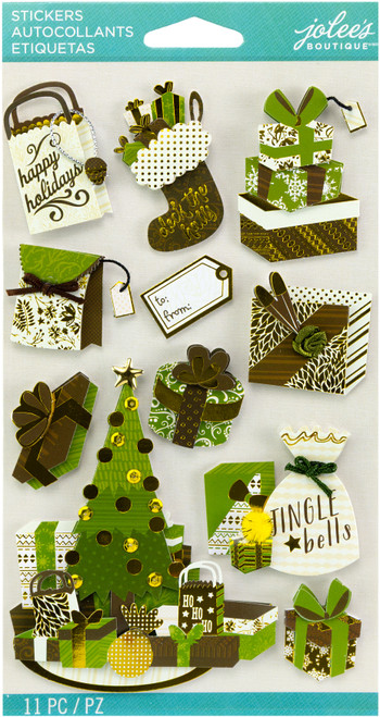 Jolee's Boutique Stickers-Christmas Gifts - 5A002Q52-1GRKZ - 015586873627