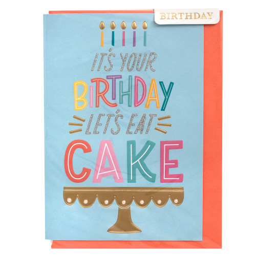 3 Pack - American Crafts Greeting Card W/Envelope-Lets Eat Cake - 5A002N8L-1GQ1K - 718813555791