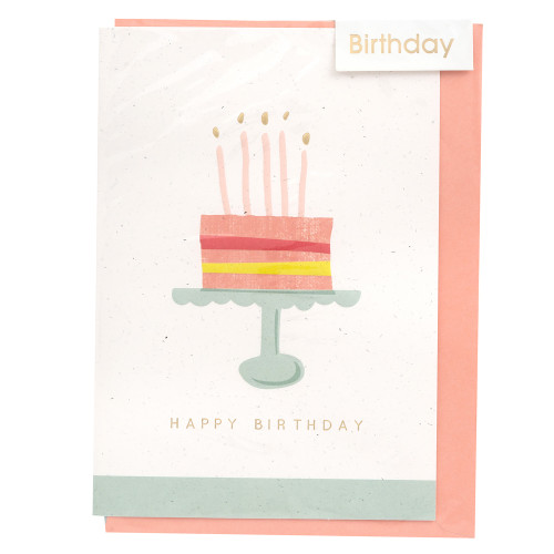 American Crafts Greeting Card W/Envelope-Pastel Cake - 5A002NN9-1GPT3 - 718813555951