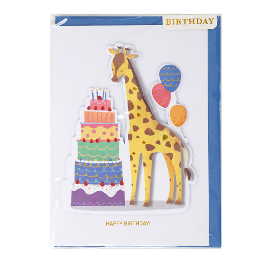 3 Pack - American Crafts Greeting Card W/Envelope-Giraffe Birthday - 5A002NJY-1GQ4C - 718813170604