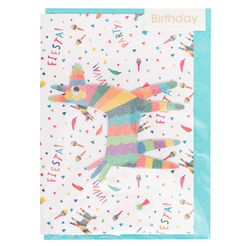 American Crafts Greeting Card W/Enevelope-Fiesta Pinata - 5A002NKC-1GQ10 - 718813556361
