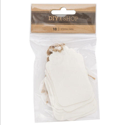 American Crafts DIY Shop String Tags 18/Pkg-White - 5A002NLN-1GQ16 - 718813190596