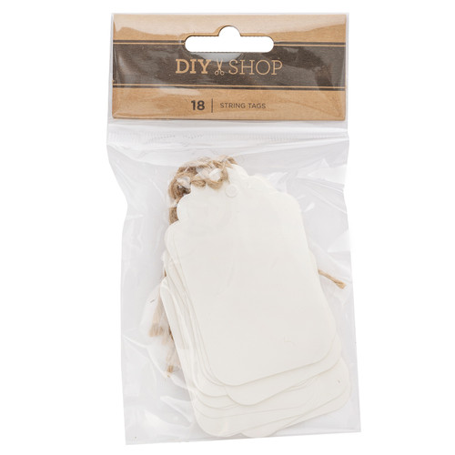 American Crafts DIY Shop String Tags 18/Pkg-White - 5A002NLN-1GQ16 - 718813190596