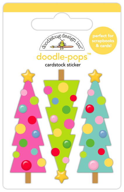 Doodlebug Doodle-Pops 3D Stickers-Merry & Bright - 5A003D8B-1H9HJ - 842715089594
