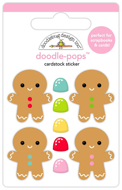 Doodlebug Doodle-Pops 3D Stickers-Jolly Gingers - 5A003D78-1H9HN - 842715089563