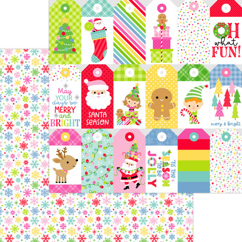 25 Pack - Doodlebug Oh What Fun Double-Sided Cardstock 12"X12"-Snow What Fun - 5A003D7V-1H9JJ - 842715089976