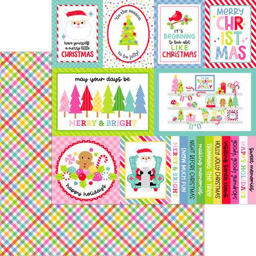 25 Pack - Doodlebug Oh What Fun Double-Sided Cardstock 12"X12"-Check The Halls - 5A003D7V-1H9JL - 842715089884