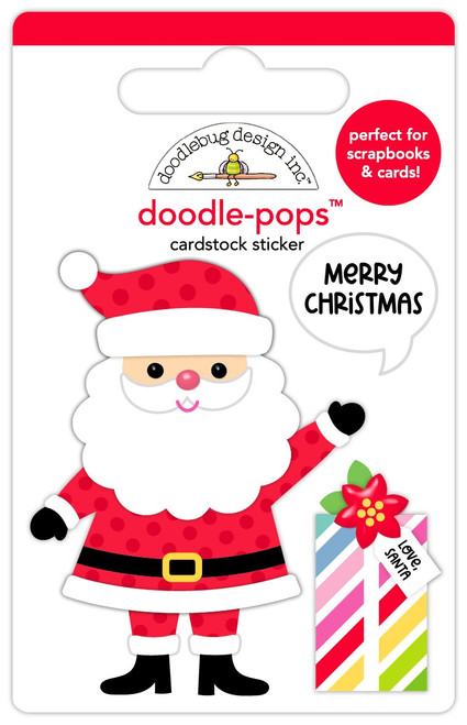 Doodlebug Doodle-Pops 3D Stickers-Hello Santa - 5A003D7S-1H9JW - 842715089587