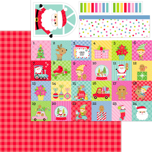 25 Pack - Doodlebug Oh What Fun Double-Sided Cardstock 12"X12"-Festive Flannel - 5A003D7V-1H9HW - 842715089969
