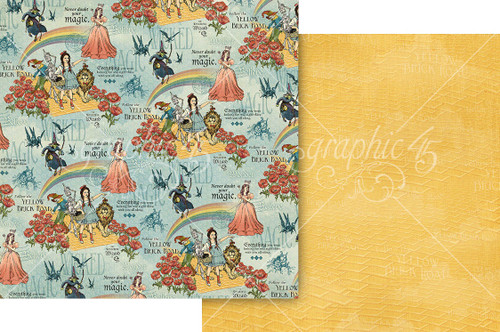 15 Pack - Graphic 45 Wonder Of OZ Double-Sided Cardstock 12"X12"-Never Doubt Your Magic - 5A003DCN-1H9M7 - 810070168179
