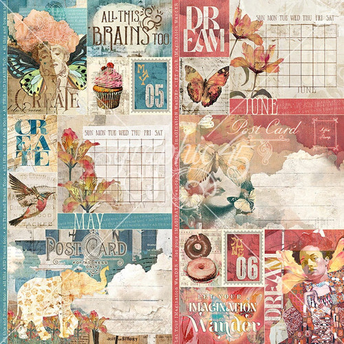 15 Pack - Journaling Through Time Double-Sided Cardstock 12"X12"-May & June - 5A003DC7-1H9M8