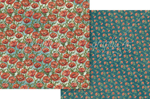 15 Pack - Graphic 45 Wonder Of OZ Double-Sided Cardstock 12"X12"-Field Of Poppies - 5A003DCN-1H9MR - 810070168162