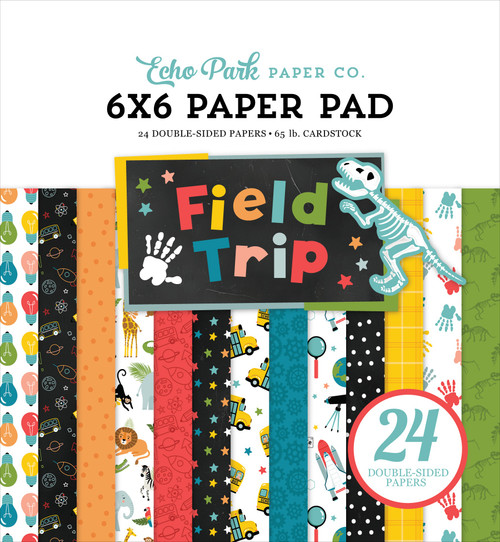 3 Pack - Echo Park Double-Sided Paper Pad 6"X6"-Field Trip - 5A003D1P-1H9B9 - 810192597093