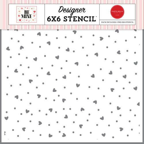 3 Pack - Carta Bella Be Mine Stencil 6"X6"-Polka Dot Love - 5A003D2C-1H9C2 - 810192597871