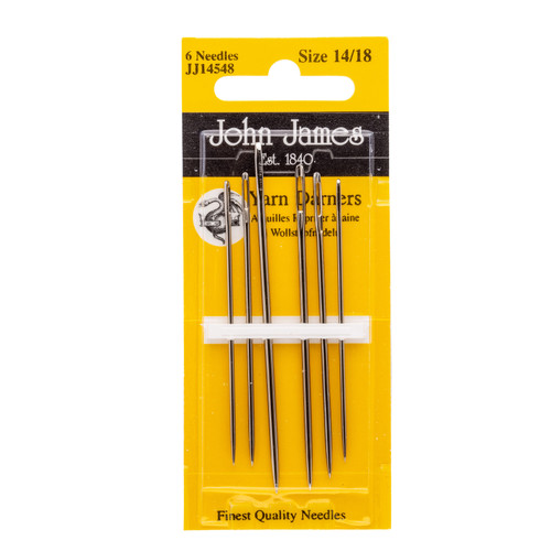 12 Pack - John James Cotton Darners Hand Needles-Assorted Sizes 14-18, 6/Pkg - JJ145-1H9SV - 783932200600