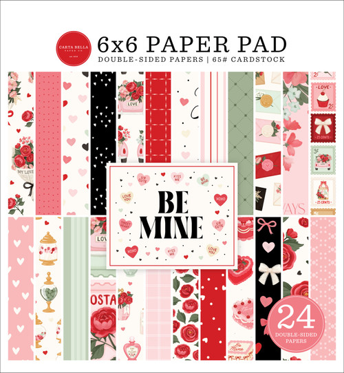 Carta Bella Double-Sided Paper Pad 6"X6"-Be Mine - 5A003D2F-1H9C8 - 810192597611