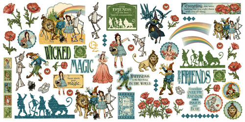 Graphic 45 Ephemera Set-Wonder Of Oz - 5A003DCR-1H9LN