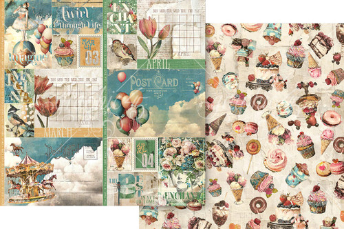 15 Pack - Journaling Through Time Double-Sided Cardstock 12"X12"-March & April - 5A003DC7-1H9LQ - 810070168360