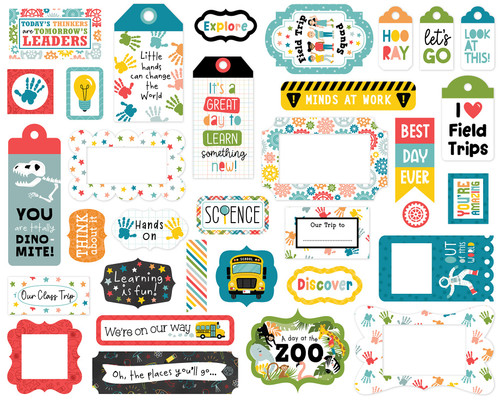 Echo Park Cardstock Frames & Tags Ephemera-Field Trip - 5A003D1J-1H9B1