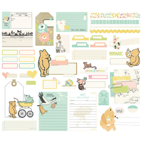 3 Pack - Simple Stories Journal Bits & Pieces Die Cuts 40/pkg-Classic Pooh Baby - 5A003CR2-1H91G