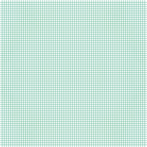 25 Pack - Simple Stories Pooh Baby Double-Sided Cardstock 12"x12"-Robin's Egg Gingham - 5A003CSD-1H917