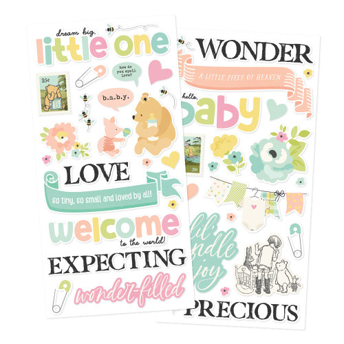 3 Pack - Simple Stories Foam Stickers 44/Pkg -Classic Pooh Baby - 5A003CNL-1H921