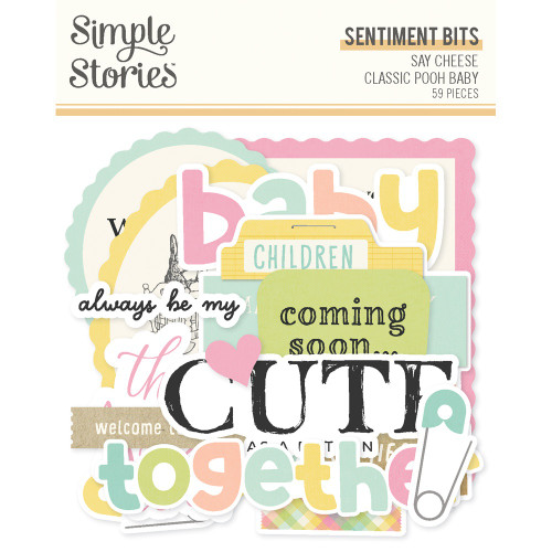3 Pack - Simple Stories Sentimnet Bits & Pieces Die Cuts 59/Pkg -Classic Pooh Baby - 5A003CQ2-1H92D - 810191521624