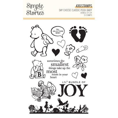 Simple Stories Classic Pooh Baby Photopolymer Stamps -Bundle Of Joy - 5A003CQB-1H90Q - 810191521563