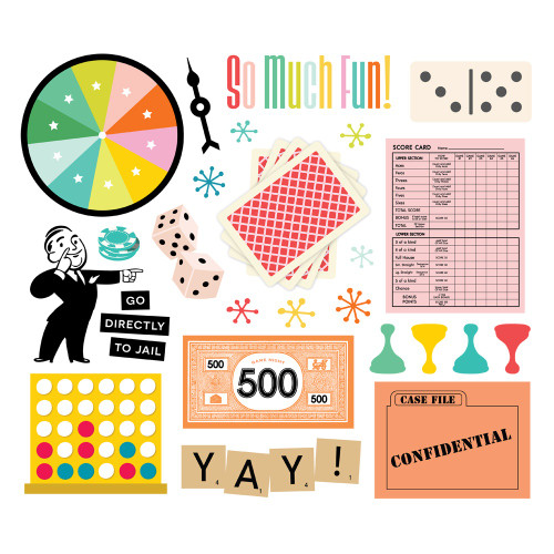 3 Pack - Simple Stories Big Bits & Pieces Die Cuts 27/Pkg-Game Night - 5A003CQ4-1H92V