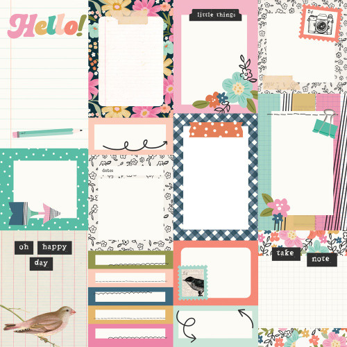 25 Pack - Simple Stories Take Note Double-Sided Cardstock 12"x12"-Journal Elements - 5A003CQV-1H92R