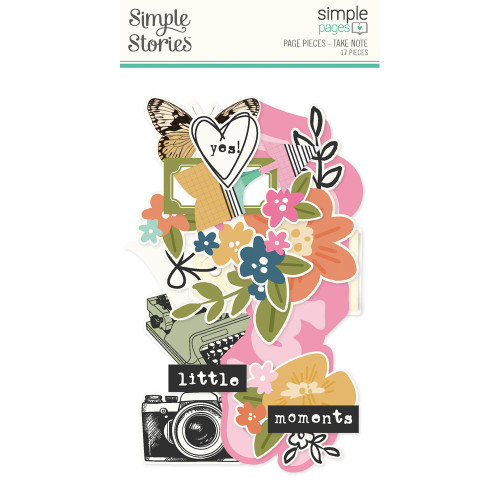 Simple Stories Simple Page Pieces Die Cuts 17/Pkg-Take Note - 5A003CRP-1H911 - 810191521983